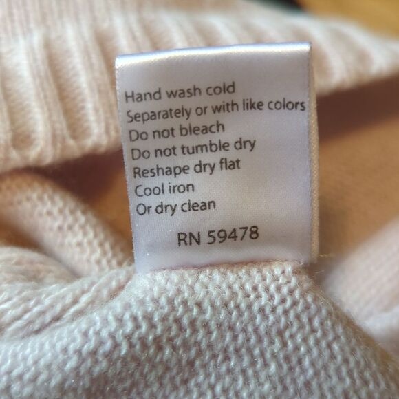 Bendetta B Light Pink Wool Cashmere Blend Boat Neck Sweater Made in Italy SZ S - Picture 5 of 7